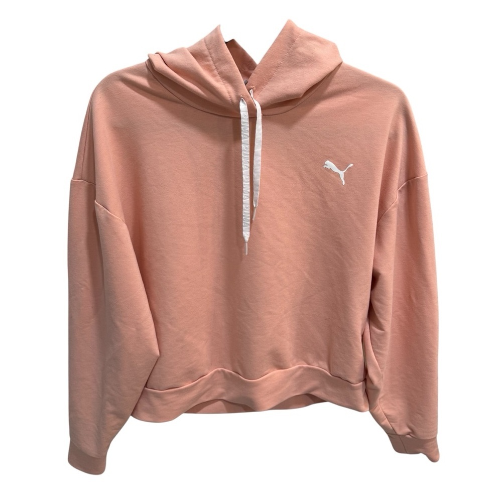Puma Hoodie Womens Medium Pink Sweatshirt Hoodie Pullover Keeps You Dry Cropped
